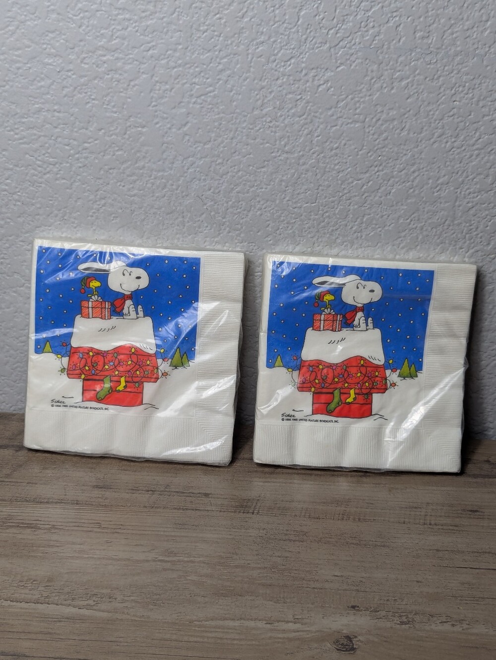 Vintage Snoopy & Woodstock Christmas Luncheon  Napkins - New in package